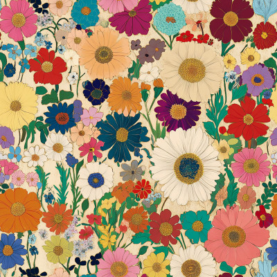 Watercolor Spring Flowers Bed Sheets