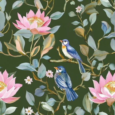 Water Lilies & Eucalyptus Bed Sheets