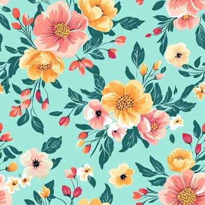 Pastel Green Floral Bed Sheets | AI Watercolor Garden Linens