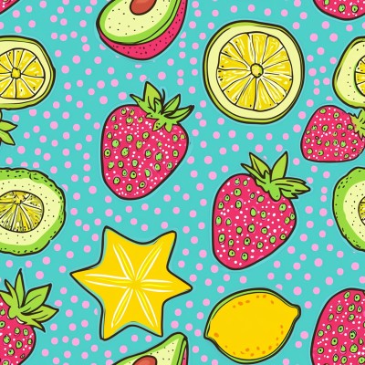 Watercolor Fruits Bed Sheets | AI Tropical Linens