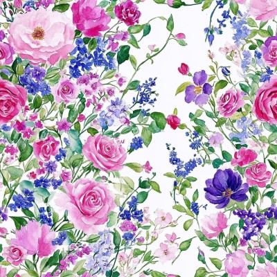 Enchanted Garden Bed Sheets | AI Watercolor Botanicals