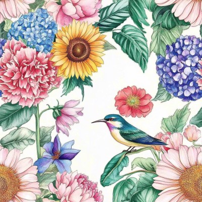 Your Botanical Bed Sheets | AI-Enhanced Watercolor + Free Edits