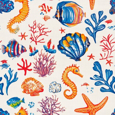 Tailored Ocean Bed Sheets | AI Watercolor Art + Free Edits