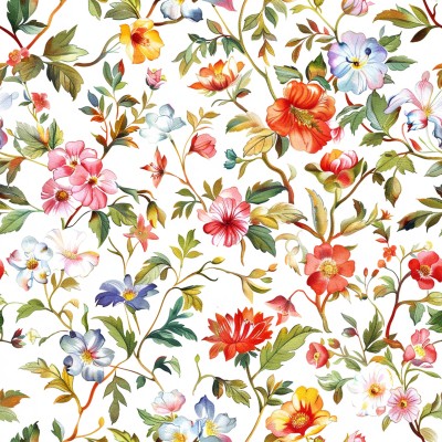 Bespoke Floral Maze Bed Sheets | AI Watercolor Art + Free Edits