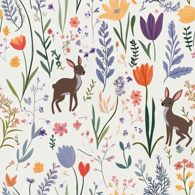 Forest Friends Bed Sheets | AI Watercolor Wilderness Linens