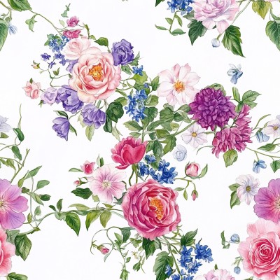 Symmetrical Blooms Bed Sheets | AI Watercountry Linens