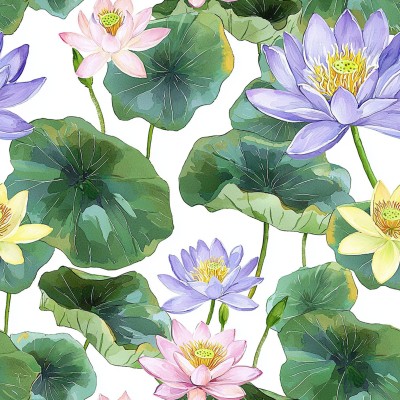 Tailored Pond Bed Sheets | AI Watercolor Art + Free Edits