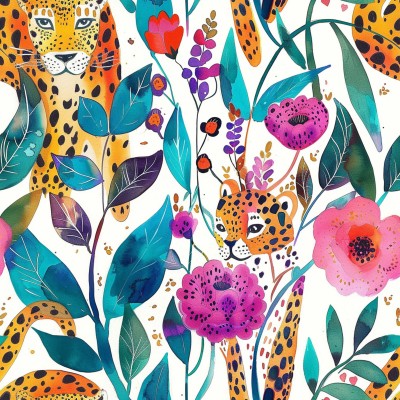 Tailored Jungle Bed Sheets | AI Watercolor Art + Free Edits