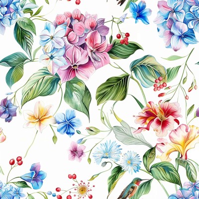 Tailored Garden Bed Sheets | AI Watercolor Art + Free Edits