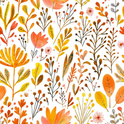 Bespoke Fall Foliage Bed Sheets | AI Watercolor Art + Free Edits