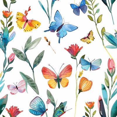 Tailored Butterfly Bed Sheets | AI Watercolor Art + Free Edits