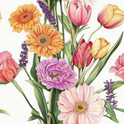 Custom Garden Medley Duvet | AI-Mixed Watercolor Blooms + Free Shipping