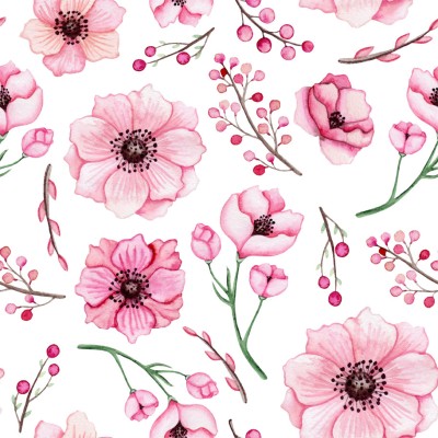 Pink Flower Duvet Cover