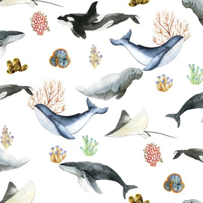Whale Duvet Cover