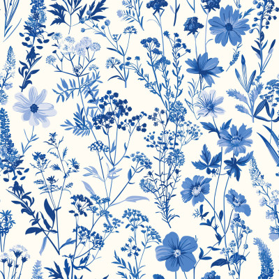Blooming in Blue Duvet Cover