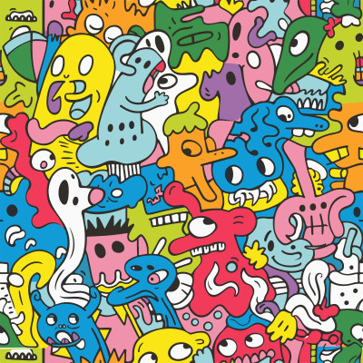 Giggles and Graffiti Duvet Cover