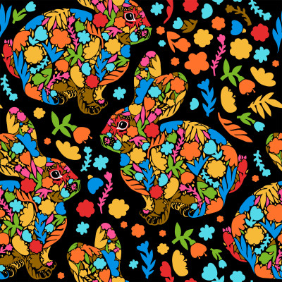 Hare's Garden Duvet Cover